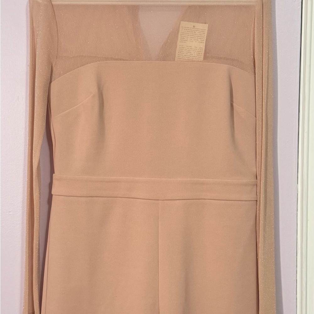 Guess Blush Jumpsuit with Sheer Overlay
